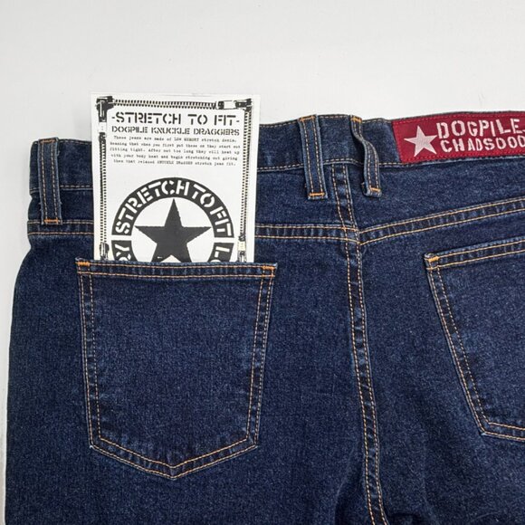 *Rare* Dogpile Chaos000 Indigo Punk Rock Stretch Jeans - New Deadstock - Picture 3 of 6